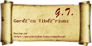 Gerócs Tibériusz névjegykártya